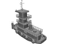 Empurrador Naval Norte 3D CAD Model