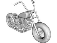 Turk Motorcycle 3D CAD Model