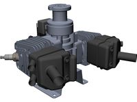 Engine Zenoah G80 Twin 3D CAD Model