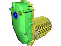 EV Drivetrain Azure 3D CAD Model