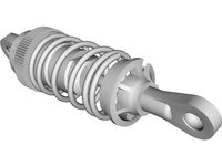 RC Car Model Shock Absorber 3D CAD Model