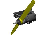 RC Airplane Model Piston Engine 3D CAD Model