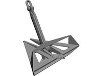FLIPPER DELTA ANCHOR 7.5TONS 3D CAD Model