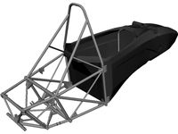 Formula SAE Monocoque and Frame 3D CAD Model