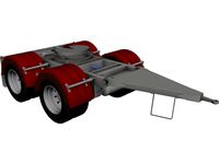 Tandem Axle Dolly 1540 Axle Centers 3D CAD Model