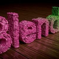 Abstract Text with Gradient Particles
