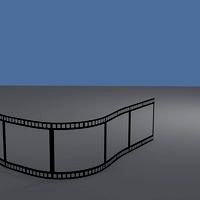 Film strip on a path for animation
