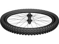 MTB 26" Rear Wheel 3D CAD Model