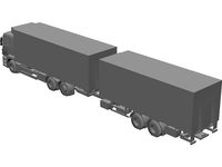 European Truck 3D CAD Model