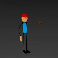 DJ Long rigged character