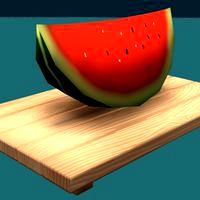 low poly watermelon