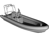 Offshore Rescue RIB 3D CAD Model