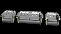 Sofa and Chair 3D Model