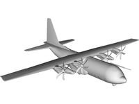 Lockheed C-130 Hercules 3D CAD Model