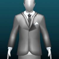 Low-poly suit and tie male character