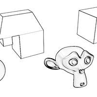 shaded outline compositing