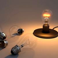 Photo-Realistic Lightbulbs On/Off Low noise-fast rendering glass shader