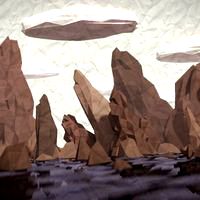 Low poly Rocky Scene
