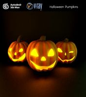 Halloween pumpkins 3D Model