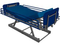 Hospital Bed 3D CAD Model