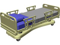 Hospital Bed 3D CAD Model