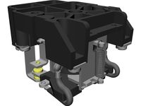 Schneider Power Relay DPDT 199AX-15 3D CAD Model