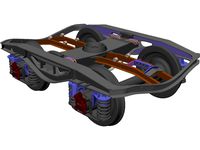 2 Axle Wheel Set 3D CAD Model