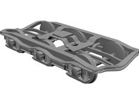 3 Axle Rail Bogie 3D CAD Model
