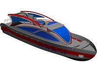 Super Yacht 34M 3D CAD Model