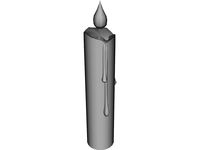 Candle With Wax Spilled
