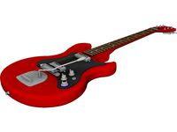 Fender Stratocaster Guitar 3D CAD Model