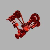 v2 engine rig