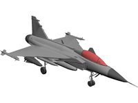 Saab Jas-39 Gripen 3D CAD Model