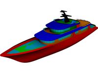 Super Yacht 155feet 3D CAD Model