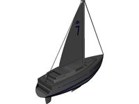Oyster Sailboat 3D CAD Model