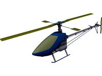 RC Helicopter for 90 engine 3D CAD Model
