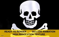 Jolly Roger 3d Flag3d model