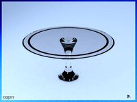 Round glass table 13d model