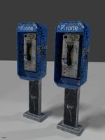 Public Phone Booth3d model