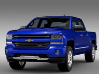 Chevrolet Silverado LTZ Z71 Crew Cab (GMTK2) Sh Box 20163d model
