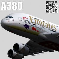 Airbus A380-8 Emirates Wildlife A6-EDG3d model