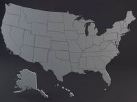 USA States3d model