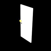 Simple white inside door