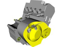 Engine Honda CBR-600RR (2005) 3D CAD Model