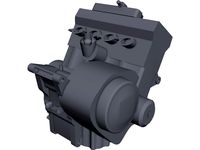 Honda CBR600RR Engine (2007) 3D CAD Model