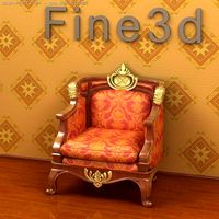Antique09Chair0110a 3D Model