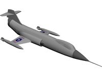 Lockheed F-104 Starfighter 3D CAD Model