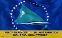 Pacific Community 3d Flag3d model