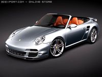 Porsche 911 Turbo cabrio 2010 3D Model