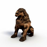 Chinese guardian lion3d model